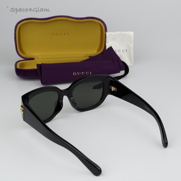 Gucci Women Sunglasses Black Grey Square GG1599SA 001 BRAND NEW - Picture 7 of 9